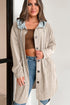 Oversized Corduroy Contrast Hooded Shacket
